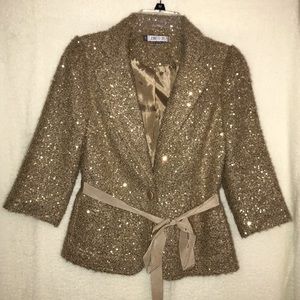 Gold sequin blazer